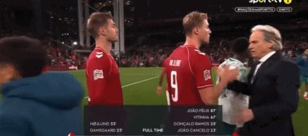 【欧国联】“向C罗致敬！”霍伊伦SIUU，葡萄牙4比2丹麦
